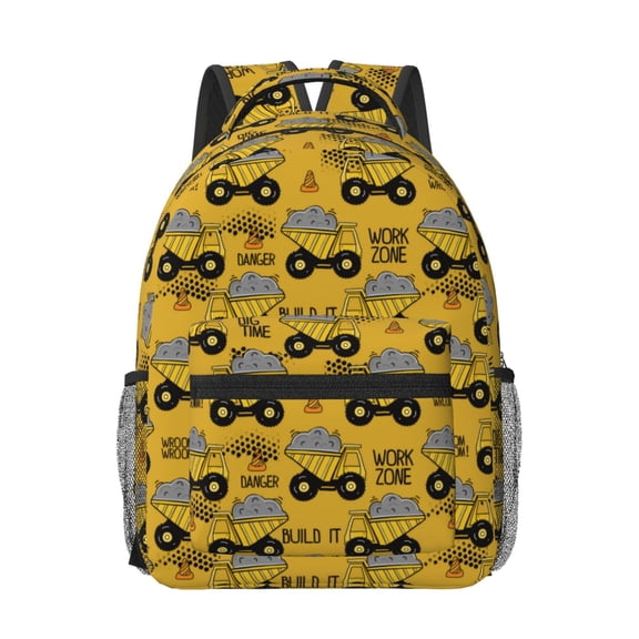 Honeii Modern Truck Print Backpack for School,15.6 inch Laptop Back Pack for High School and College Students, Waterproof Computer Bookbag-One Size