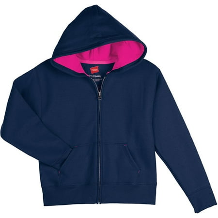 Hanes Girls' Fleece Zip Hood