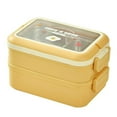 thumbnail image 1 of MesaSe Kids Cream Style Lunch Box with Rice Artifact Separated Leakproof (Yellow), 1 of 7