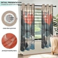 thumbnail image 3 of Yayeee Window Curtains Light Filtering 63"x42" Grommet Panel Pair Home Living Room Decor, Mountains at Dawn, 3 of 7