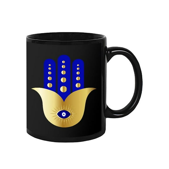 Hamsa Hand Gold Blue Mug Mug - Image by Shutterstock,
