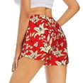 thumbnail image 3 of Sigee Lilies Flowers for Women's Athletic Shorts High Waisted Running Shorts Pocket Sporty Short Gym Elastic Workout ShortsXX-Large, 3 of 9