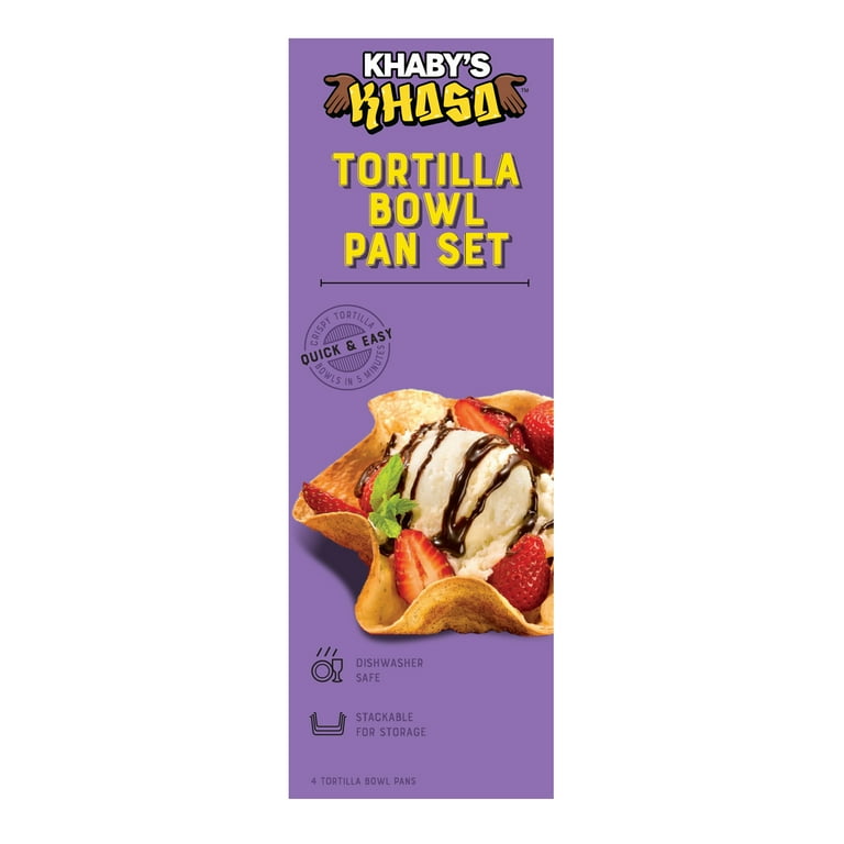 Khaby Lame Tortilla Bowl Pan Set, Easy to Use, Dishwasher Safe