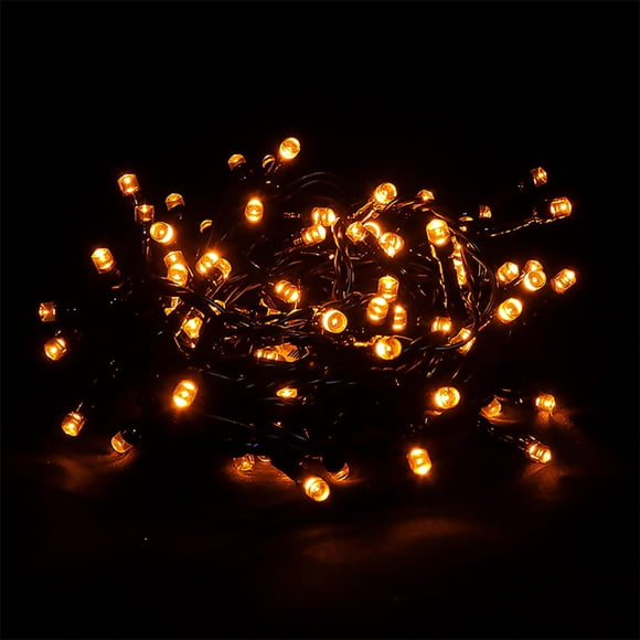 Cadena de luces MULTI-SPARKING, 100 LED, color naranja para Halloween, 2,8 m