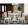thumbnail image 4 of East West Furniture Shelton 5-piece Wood Kitchen Set in Linen White, 4 of 6