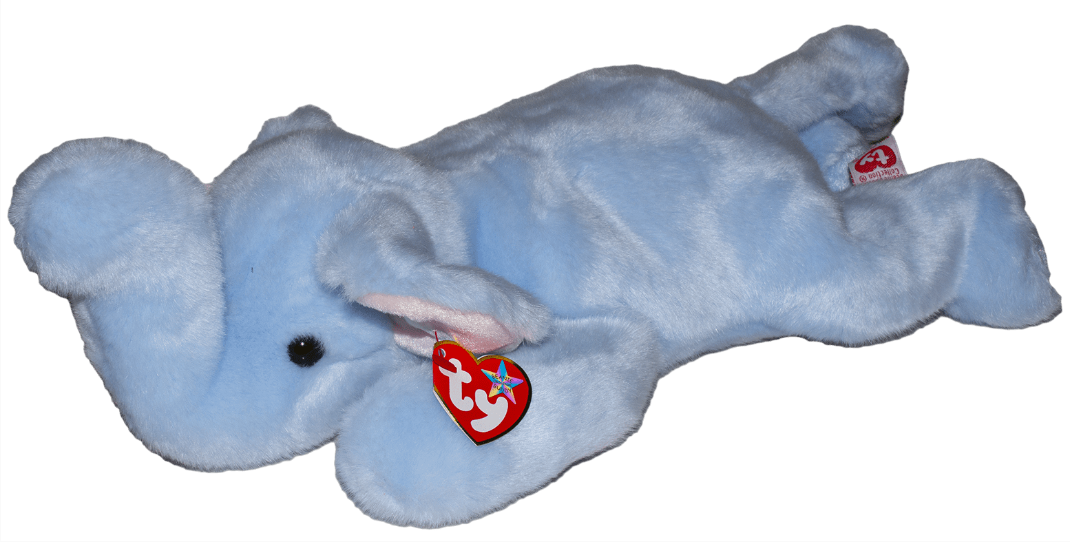 Ty Buddy Peanut the Light Blue Elephant Stuffed Animal MWMT's