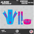 thumbnail image 4 of Kalair GFX Graphics Kit for Kawasaki KDX200 (1991-1994) Axis Series, 4 of 5