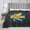 thumbnail image 4 of North Carolina A&T Aggies Fleece Blanket, Very Soft Microfiber Flannel Blanket for Couch Warm and Cozy for All Seasons, Black, 4 of 6