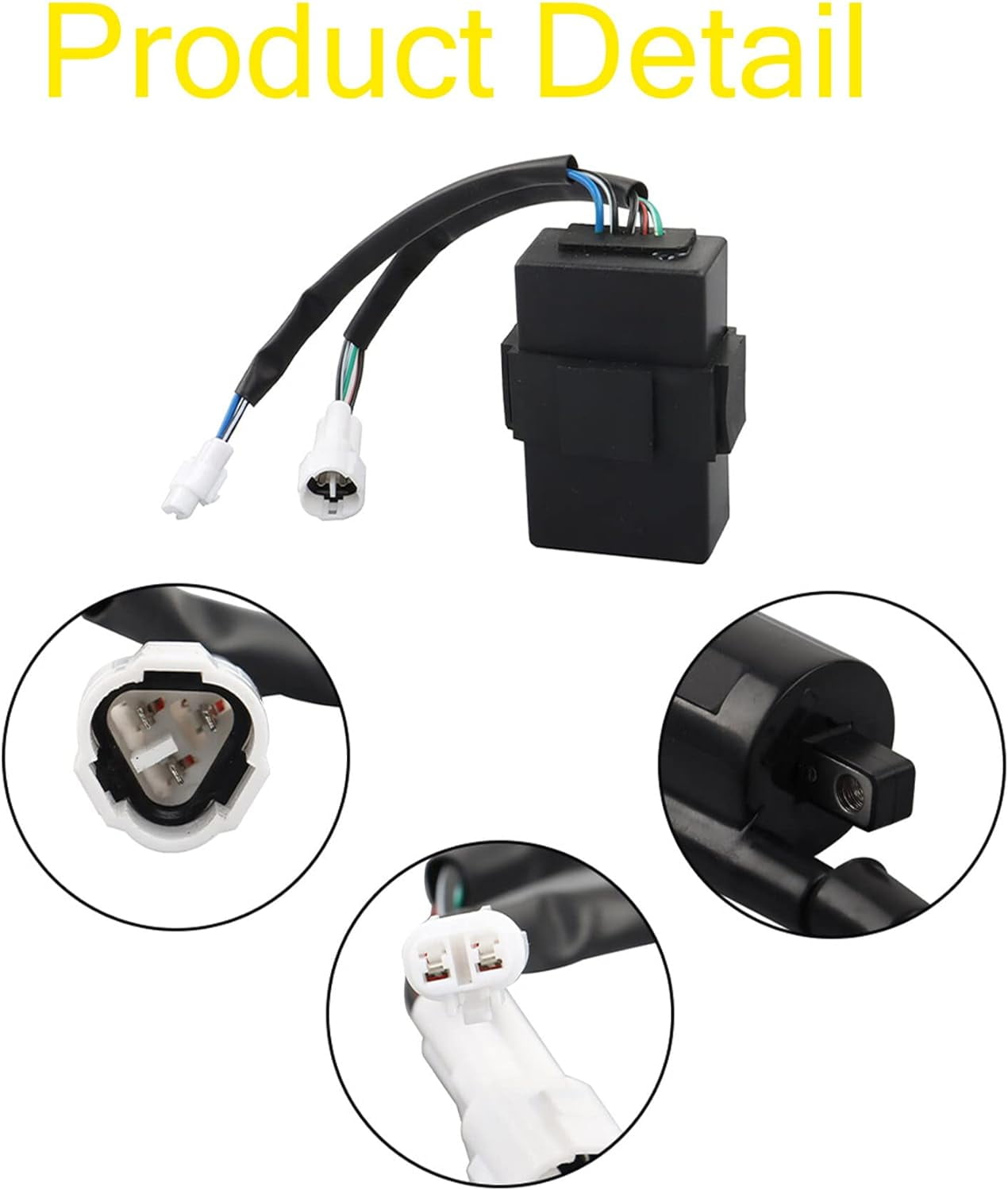 LABLT Ignition CDI Box and Ignition Coil and Starter Solenoid Relay and Spark Plug Replacement for Kawasaki Bayou 300 KLF300 1989-2004
