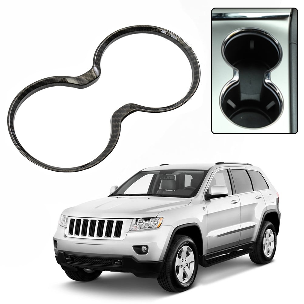 BAMILL Carbon Fiber Gear Shift Cup Holder Cover Trim for Grand Cherokee  2011-2021