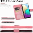 thumbnail image 5 of Wallet Case for Xiaomi Redmi Note 10 4G(Not 5G) with 3D Butterfly Embossing Slim Flip PU Leather Case Magnetic Closure Credit Card Slots Holder Cover for Redmi Note 10S HZD Rhinestone Pink, 5 of 7
