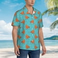 thumbnail image 5 of Daiia Funny Chicken Hawaiian Shirt for Men Gentle Cotton Regular Short Sleeve Casual-XX-Large, 5 of 9