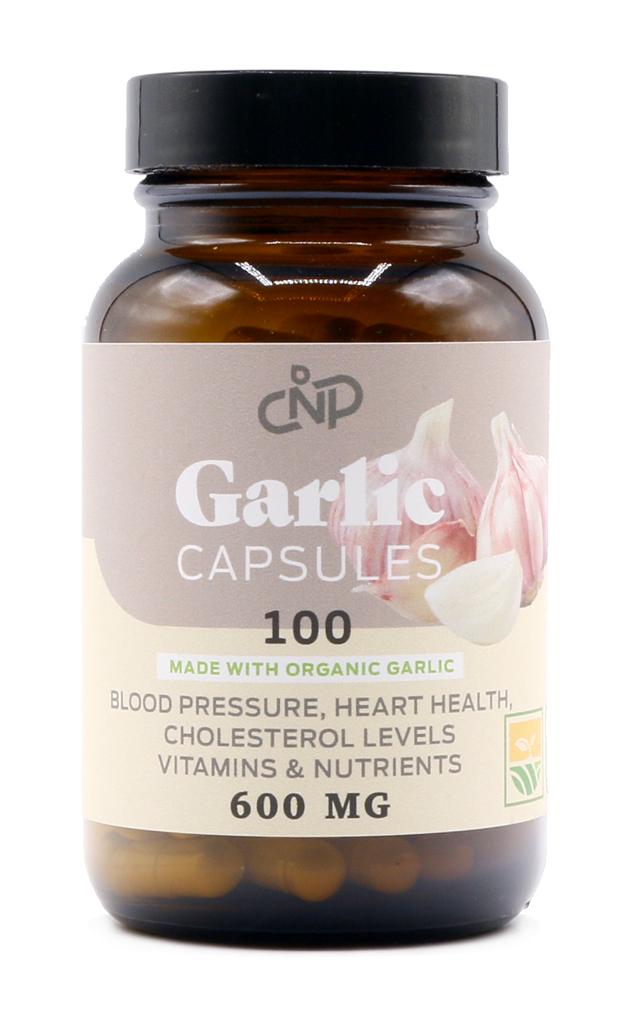 Organic Garlic Capsules 600mg Capsules 100 Count Vegetarian Pills