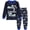 2# Navy blue, variant on FEDPOP Toddler Boys Pajamas Truck Graphic Long Sleeve Sleepwear Kids Pjs Set Size 3T