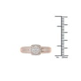 thumbnail image 4 of 3/8Ct TDW Diamond 10K Rose Gold Cluster Halo Engagement Ring, 4 of 5