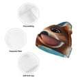 thumbnail image 3 of Lsque Blue Sky Cute Dog Pattern Knitted Beanie, Unisex Winter Hat, Knit Hat Winter Beanies Thick Fisherman Beanies Cuffed Plain Skull Caps, 3 of 6