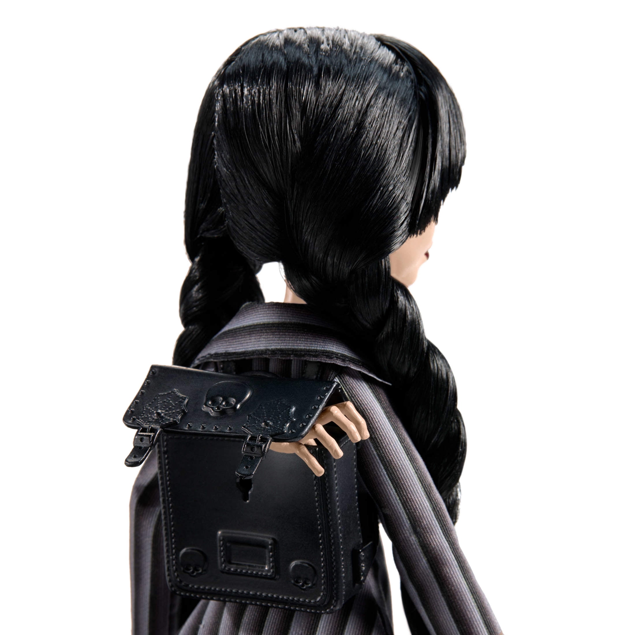Monster High Wednesday Collectible Doll, Wednesday Addams in Nevermore Academy Uniform with Thing  (图4)