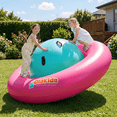 thumbnail image 2 of OLAKIDS 8FT Inflatable Dome Rocker Bouncer, Outdoor Kids Giant Roll and Play Seesaw Rocker with 6 Secure Handles, Max Weight 250 LBS, Toddlers Climbing Toy Backyard Play Center Equipment, 2 of 10