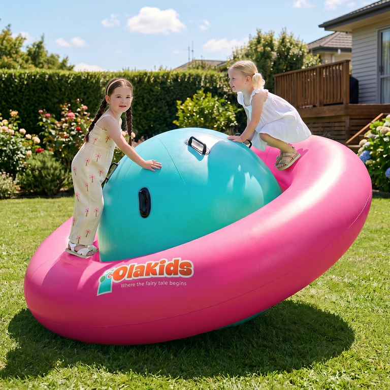 Olakids, Inflatable Dome Rocker Bouncer, 8FT x 4FT, Blue - Walmart.com