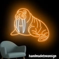 thumbnail image 3 of Handmadetneonsign Walrus Neon Sign, Walrus Led Sign, Walrus Neon Light, Sea Animal Led Light 71368, 3 of 4