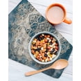 thumbnail image 3 of Blue Boho Floral Kitchen Dish Towels for Drying Dishes Set of 4, Vintage National Flower Waffle Weave Microfiber Hand Tea Bathroom Towels Quick Dry & Absorbent Towel 12x12, 3 of 7