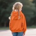thumbnail image 5 of 13-14 Years Teen Girls Zip Up Hoodies Cat Ear Oversize Hoodie Jackets Casual Long Sleeve Hood Sweatshirtst Coat Back to School Play Daily Fall Winter Wear Orange Sweatshirtst, 5 of 9