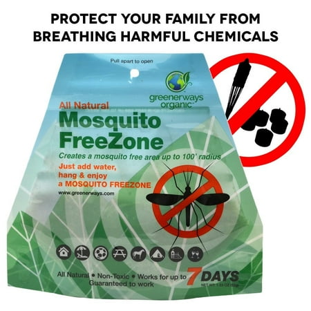 Greenerways Organic Mosquito Repellent Zone - Non-Toxic Organic Insect Repellent All Natural Outdoor Mosquito Pest Control, Bug-Free 24/7 Up to 100 FT Radius, DEET-FREE safe for Kids, Babies, (Best Medicine For Insect Bites For Babies)