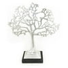 D-Art Collection Tin Metal and Iron Living Tree Jewelry Stand in Silver