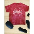 thumbnail image 3 of Athletics Club Slogan Round Tie Dye Crystal Men -Image by Shutterstock, Male Large, 3 of 4