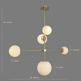 thumbnail image 4 of 5 Globe Stilnovo Style Brass Sputnik Chandelier Sputnik Fixture, 4 of 5