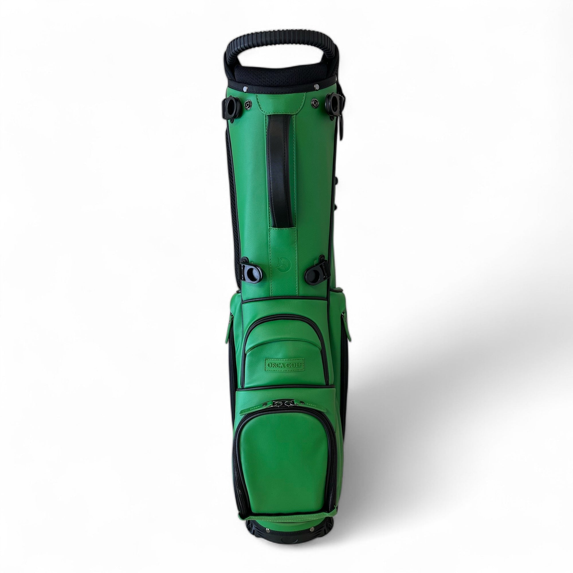 NEW Orca Golf Dorsal 2 Synthetic Leather Stand Bag 4-Way Top - August Green