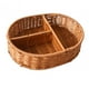 thumbnail image 4 of Cesta para servir alimentos, cesta de pan de ratán de imitación, soporte para llaves, plato, cesta dividida, organizador para estante, comedor, mesa, Oval Soledad cesta de almacenamiento, 4 of 10