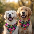 thumbnail image 2 of Dog Bandana 2 Pack,Pioneer Flower Floral Print Pattern Bandanas for Dogs,Cat Bandana,Small/ Large Dog Bandana 2 Size,Dog Bandanas Girl Boy, 2 of 6