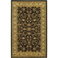 thumbnail image 3 of SAFAVIEH Lyndhurst Priscilla Traditional Bordered Area Rug, Black/Ivory, 6' x 9', 3 of 7