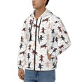 thumbnail image 3 of Wukai Yoga Labrador Retriever Print Men's Zip-Up Hoodie,Fleece Full-Zip Hoodie for Men, Hooded Sweatshirt-, 3 of 5
