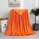thumbnail image 1 of Manta de forro polar de color liso de 100x140cm, suave, de microfibra de poliéster, para cama, sofá, todas las estaciones, ligera, transpirable, ideal como regalo (naranja, 1 pieza). Rkxzt, 1 of 9