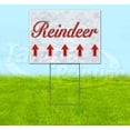 thumbnail image 1 of Reindeer Up Red & Chrome (18" x 24") Yard Sign, Includes Metal Step Stake, 1 of 6