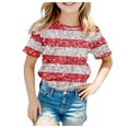 thumbnail image 1 of Xuewenshw T-Shirt à Manches Courtes pour Filles, Col Rond, Coupe Décontractée, Basique, 1 of 4