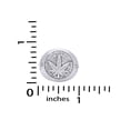 thumbnail image 6 of Round Cut White Cubic Zirconia Cannabis Leaf Marijuana Mens Ring In 14K White Gold Plated 925 Sterling Silver (Color: White, Clarity: VVS1-VVS2) -5, 6 of 7
