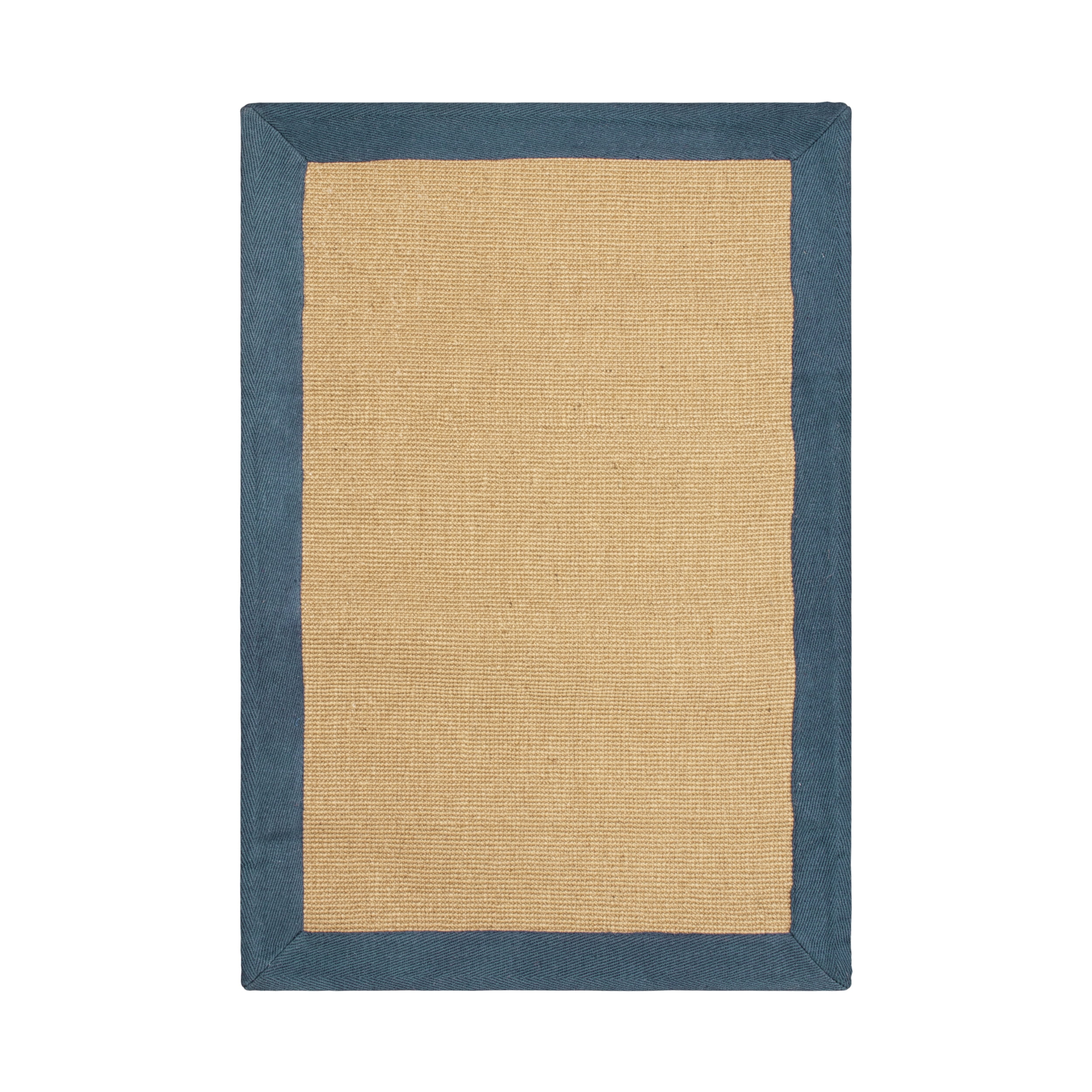 Handmade Natural Jute Navy Blue Indoor 2x3 Scatter Rug by Blue Nile
