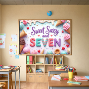 Yatrandify Ice Cream Theme Sweet Birthday Banner Candy Cone Decorative Backdrop for Kids Party Celebration Decoration Event