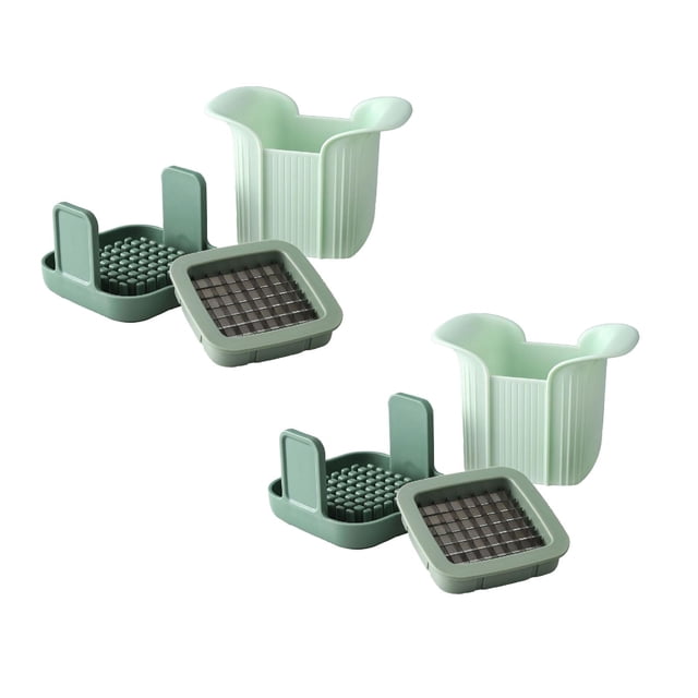 Oleegame 2PC Potato Fry Cutter Multi Functional Vegetable Cutter A Must Have Tool For Moms Who Love To Cook Perfect For Chopping Vegetables Quickly And Easily