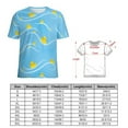 thumbnail image 2 of Rubber Ducks Waves Blue Women's Short Sleeve Tops Casual Blouses T Shirt, 2 of 6