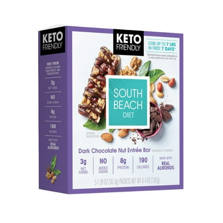 South Beach Diet Keto Dark Chocolate Nut Bar, 30 Count