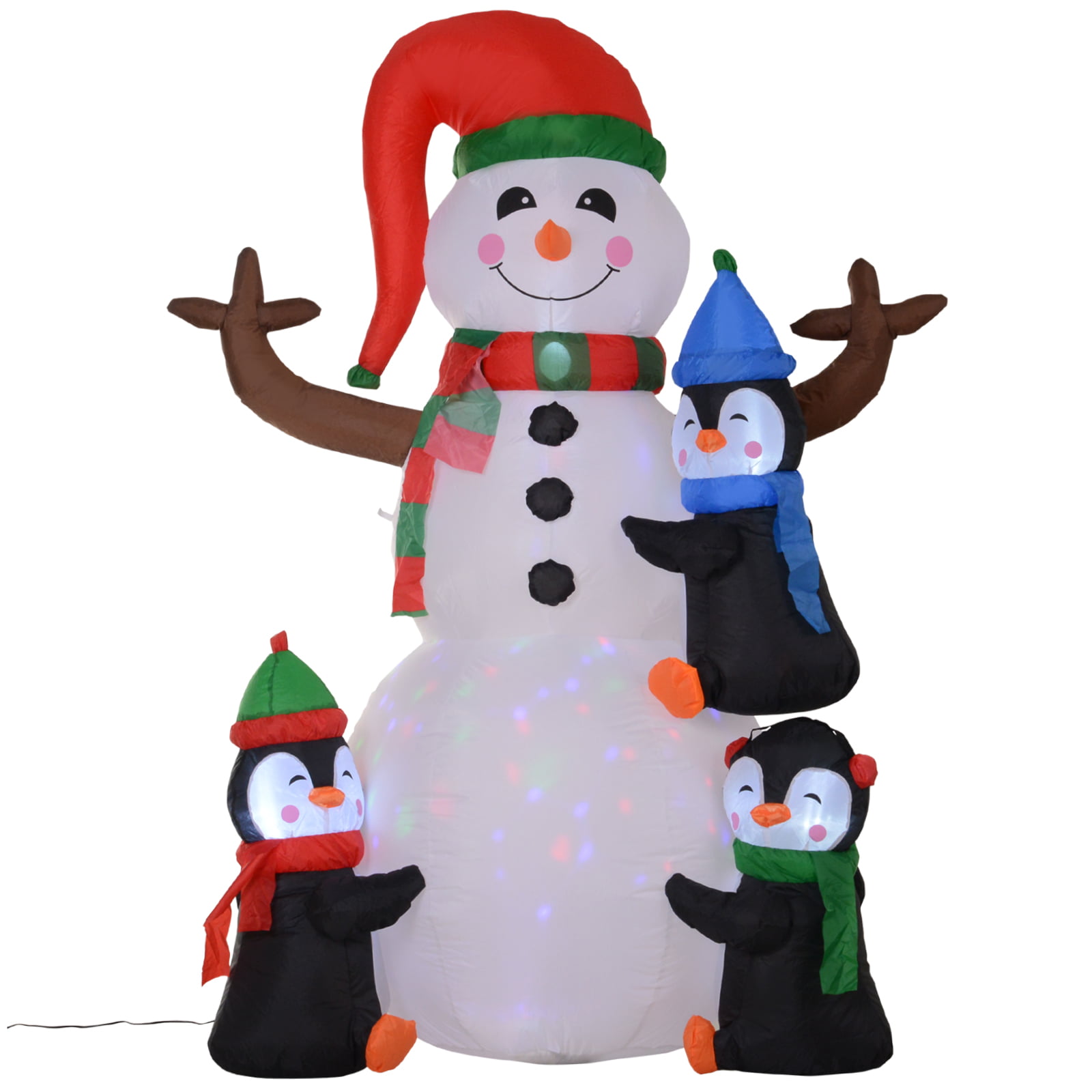 6 Foot Tall Lighted Christmas Inflatable Lantern with Snowman and Tree LEDs I... 