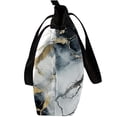 thumbnail image 4 of Marble Canvas Leather Mix Handbag with Twill, Sponge, and Jeanette Materials - 30x10.5x39cm/11.8x4.1x15.4in Size, 4 of 5