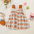 thumbnail image 4 of PINQI Cute Little Girls Dress Toddler Girls Sleeveless Sundress Cartoon Carrot Prints Ruffles Dress Princess Dress Girls' Casual Dresses, 4 of 9