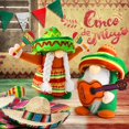 thumbnail image 3 of Paquete de 2 muñecos de peluche sin rostro para decorar el martes de tacos mexicanos, bandejas escalonadas para la cocina del hogar, decoraciones navideñas, figuras de colección de carnaval mexicano, 3 of 4