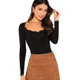 thumbnail image 1 of T-shirt Basique à Manches Longues et Slim pour Femme, 1 of 5