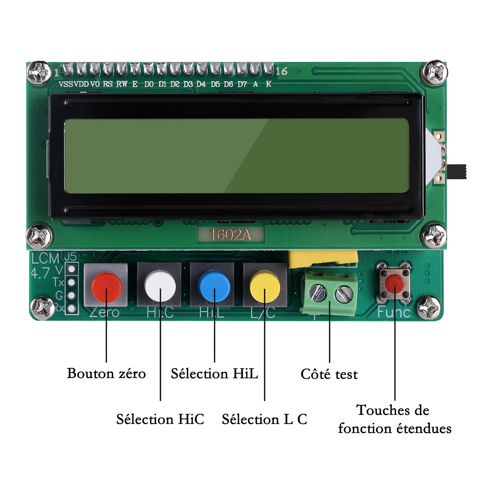 Mucjun Lc100-A Digital Lcd High Precision Inductance Capacitance L/C Meter Capacitor Test Instruments